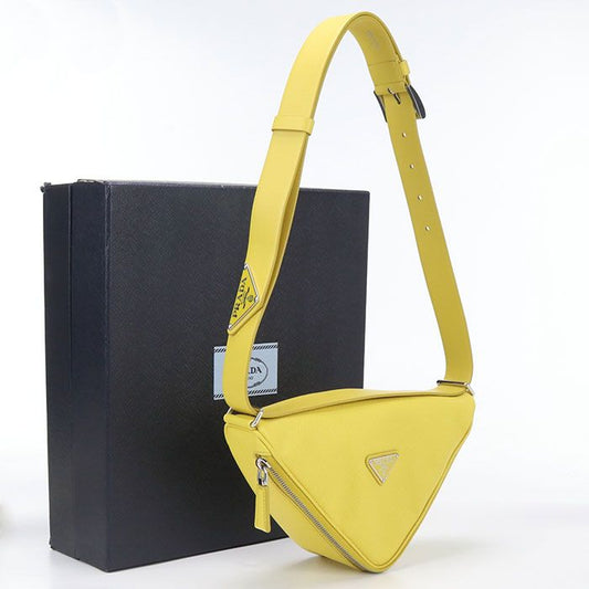 Prada Triangle 2vl039 2FAD F0377 Shoulder Bag Leather Unisex