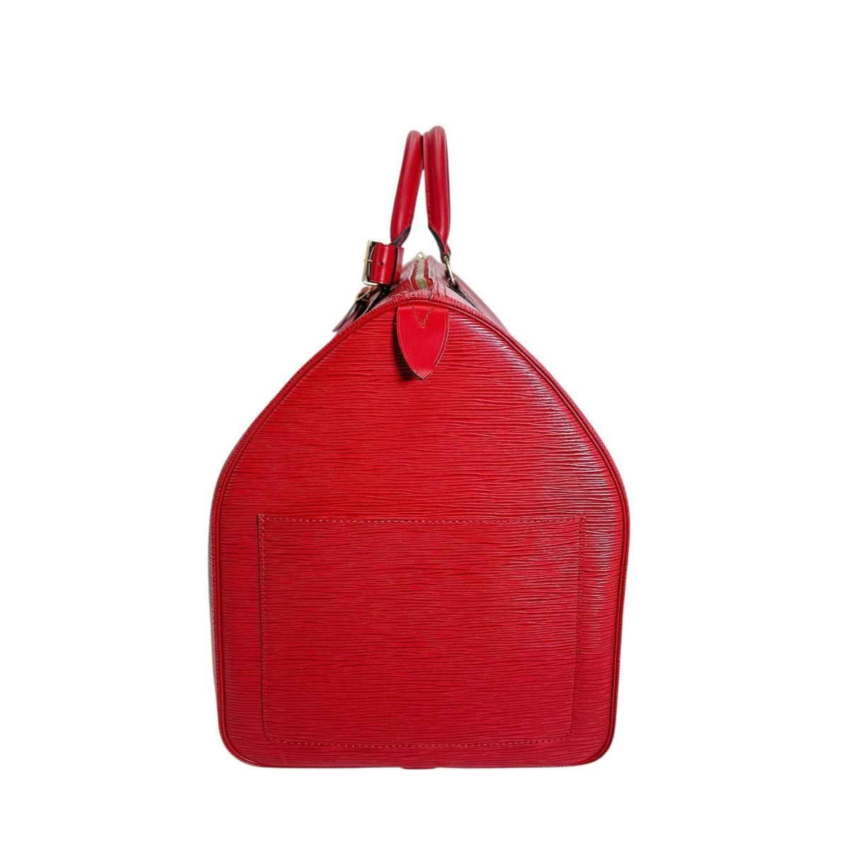 Louis Vuitton Epi Travel Bag Keepall 55 Boston Red