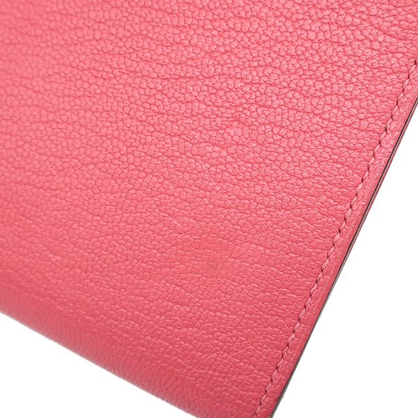 Hermes Long Wallet Bearn Souffle Chèvre Rose Lipstick Gold Hardware Bifold