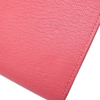 Hermes Long Wallet Bearn Souffle Chèvre Rose Lipstick Gold Hardware Bifold