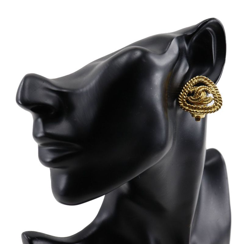 Chanel Coco Mark Gold Plated Gold 28 Ladies 13.0g Earring