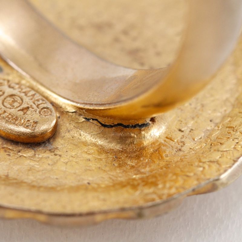 Chanel Flower Motif Free Size Gold Plated No.13 99A Ladies 4.5g Ring