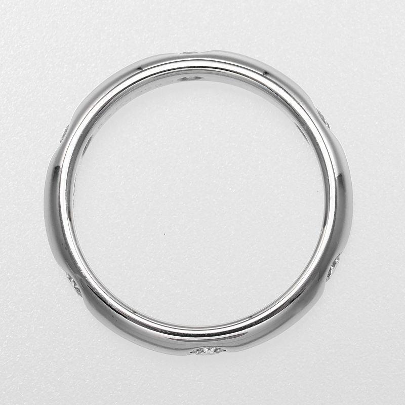 Cartier Stella 18kwhite Gold With Diamonds #8.5 Ladies 4.62g Ring