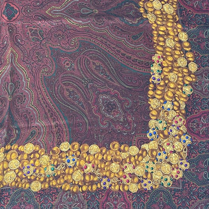 Chanel Scarf Silk Gripoa Pattern Multicolor