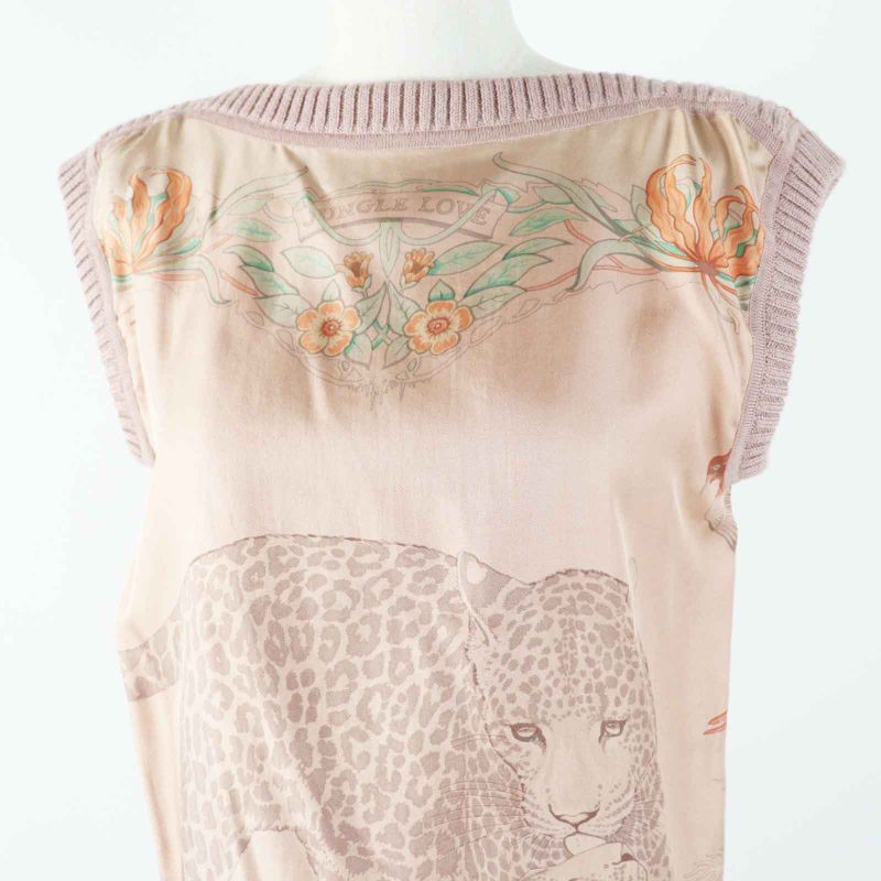Hermes Jungle LOVE Jungle LOVE Silk Alpaca Poudre ROSE (pinkish) Sleeveless