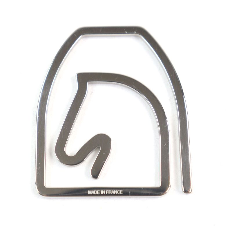 Hermes Z4140 Echestre Logo Engraved Horse Shape Billfold Bill Clip Money Clip