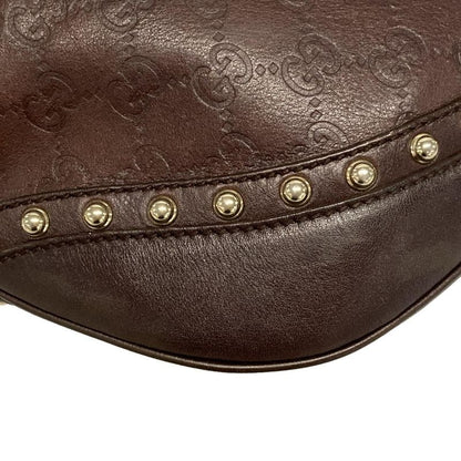 Gucci Shoulder Bag Striped Horsebit Sherry 153691 Dark Brown Green And Red