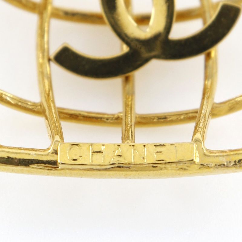 Chanel Birdcage Gold Plated 93P 31.9g Earring