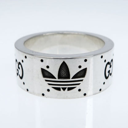 Gucci Adidas Collaboration Ring Engraving Wide Trefoil 17 Ag925 Jewelry