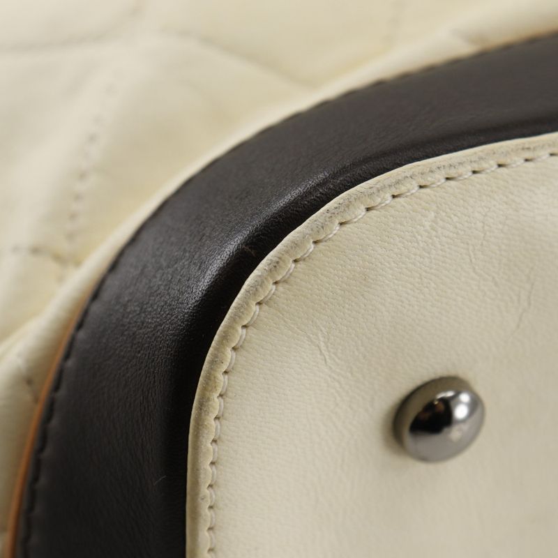 Chanel Matelasse Coco Charm Calf Ivory Women's Tote Bag