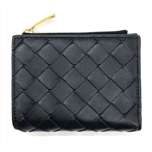 Bottega Veneta Intrecciato Bifold Wallet Leather 742330 VCPP 38425 Black