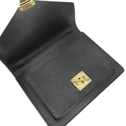 Louis Vuitton 2way Bag Monceau Epi Leather Black Gold Hardware Black Handbag