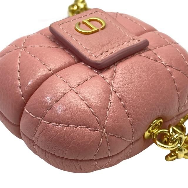 Christian DIOR Cannage Airpods Pro Case Earphone Case Lambskin Leather Pink