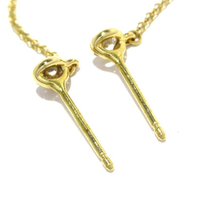 Tiffany & Co Earrings By-the-yard Drop Earrings 18K Yellow Gold X Diamonds