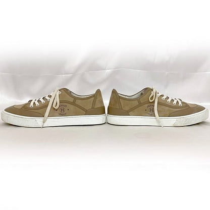 Hermes Sneakers Beige White Excellent Condition 27.5cm (10.83in) Suede