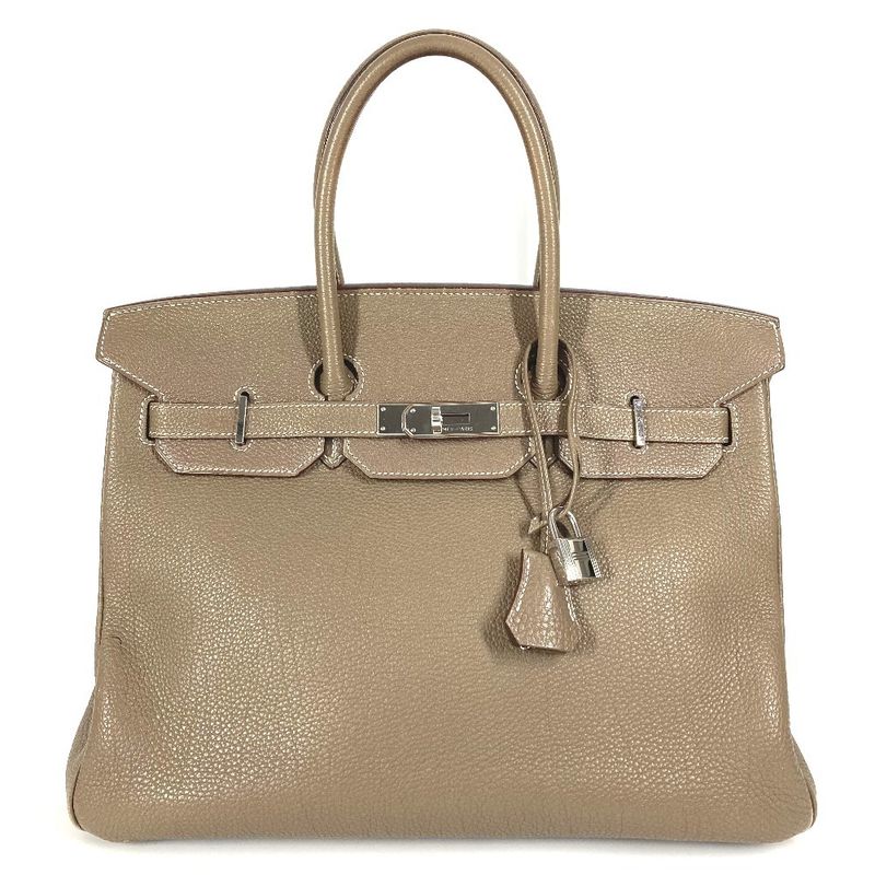 Hermes Handbag Birkin 35 Birkin 35 Togo Etoupe Gray