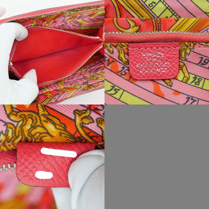 Hermes Azap Long Silk-in Vo-epson Pink Silver-hardware A Engraved Long