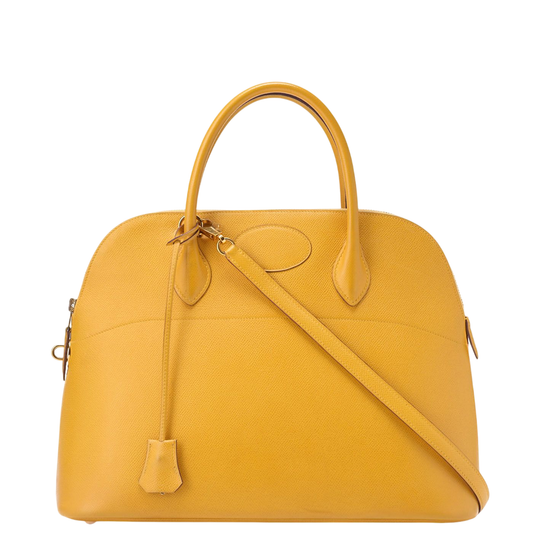 Hermes Bolide 35 Handbag Shoulder Bag Courchevel Jeanne Jaune (gold Hardware)