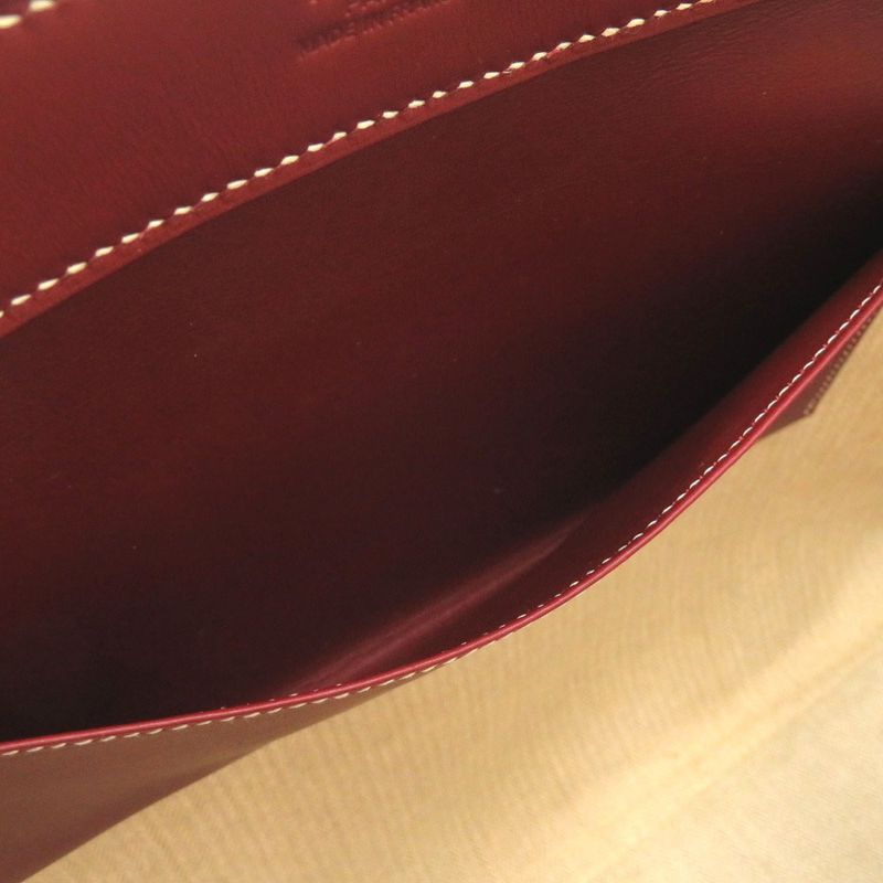 Hermes Museau Clinorin Vaux Chamonix Rouge Ash □D Engraved Tote Bag 1013 Hermes