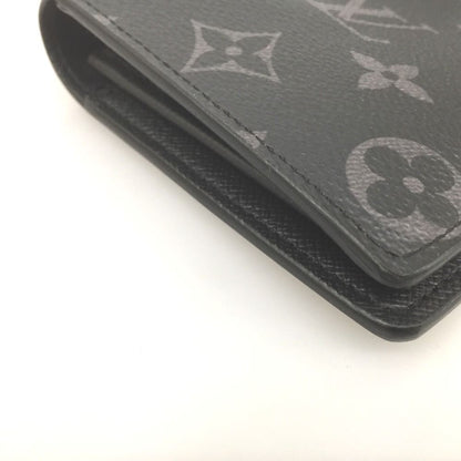 Louis Vuitton Bifold Wallet Monogram Eclipse Portefeuille Brother Initial