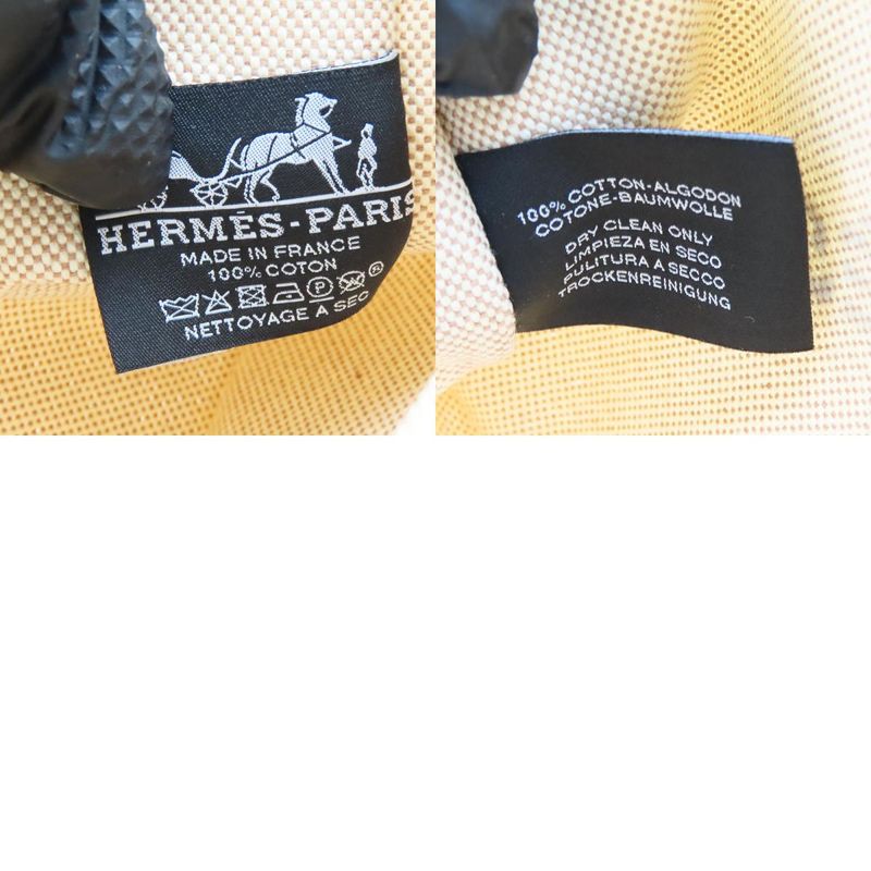 Hermes Pouch New Yachting PM Canvas Beige Silver Hardware Multi Pouch Logo