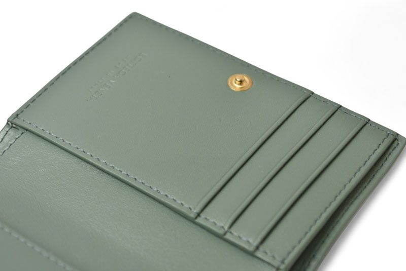 Bottega Veneta Wallet Fold Bottega Veneta Mini Wallet 707601 Intrecciato Mint