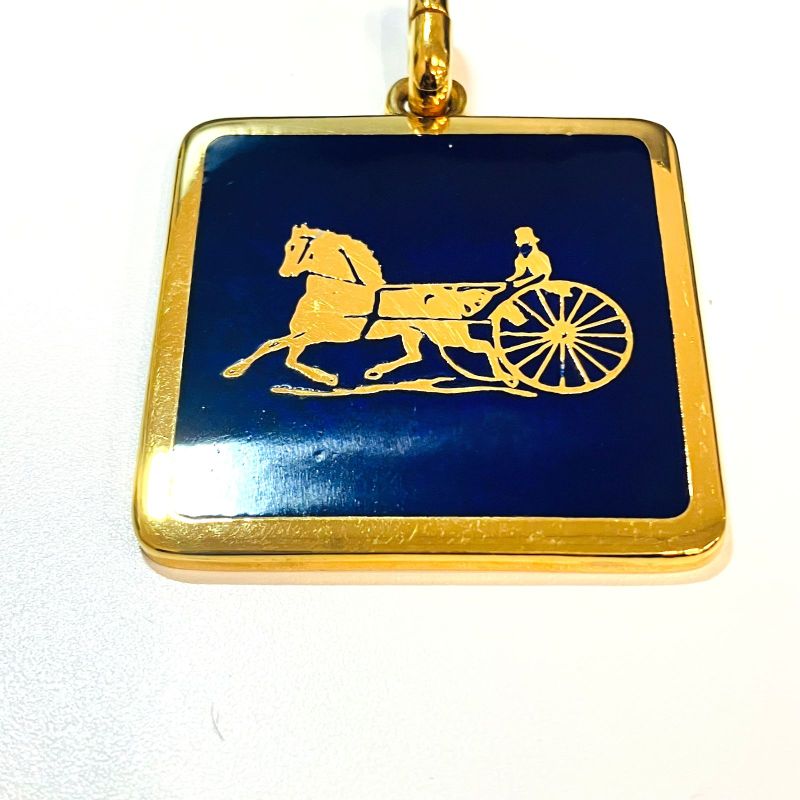 Celine Carriage Plate Carriage Plate Pendant Top Key Ring Mede In Italy : X2007