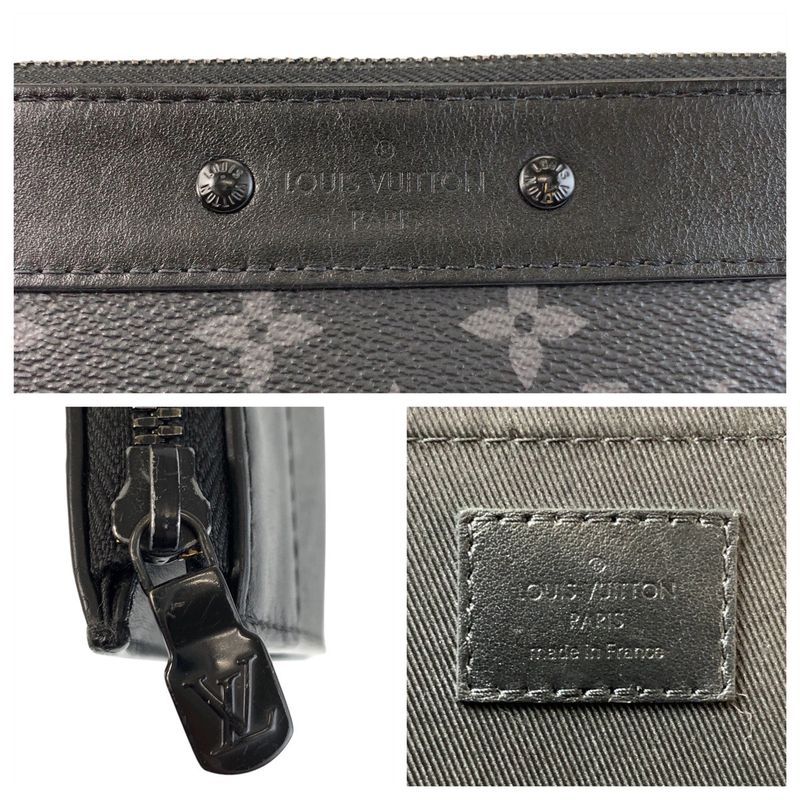 Louis Vuitton Monogram Eclipse Pochette Jules Black Grey Pvc/leather M82074