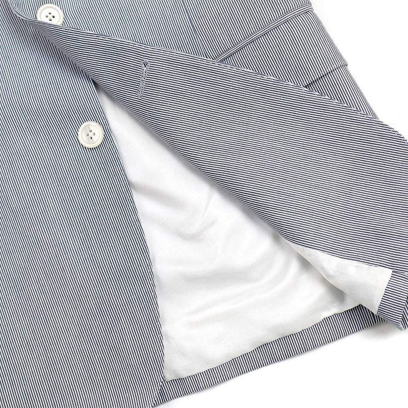 Celine Jude Striped Tailored Jacket 2v06j869w.01xb Blue 34