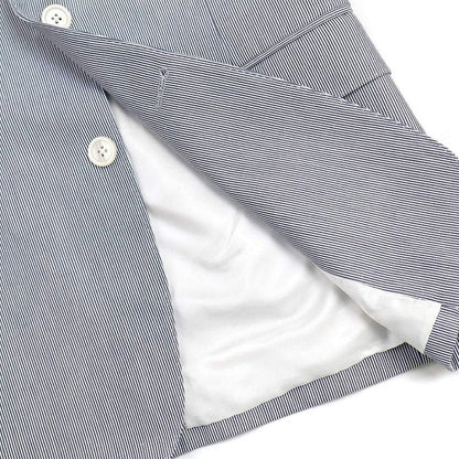 Celine Jude Striped Tailored Jacket 2v06j869w.01xb Blue 34