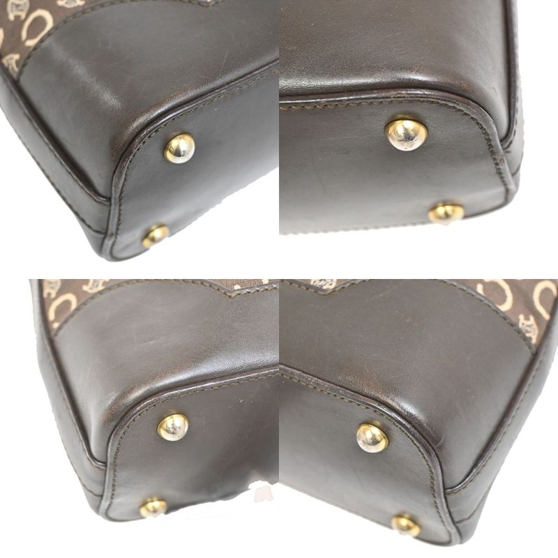 Celine Shoulder Bag Macadam Pattern Brown 83ka654