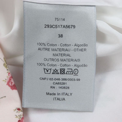  DIOR Homme 293c517a5679 100% Cotton Floral Print Short Sleeve Pink 38 Made In