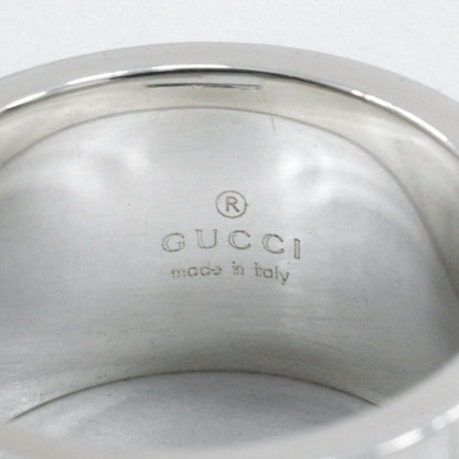 Gucci Branded G Wide Silver 925 12.5 Ladies 10.8g Ring