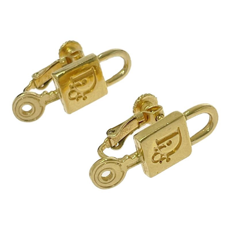 Dior GP Cadenas Motif Earrings Gold 445494 Earrings
