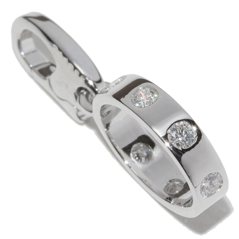 Cartier Pendant Top Charm 18K White Gold Diamond 7P Baby Love Charm Full