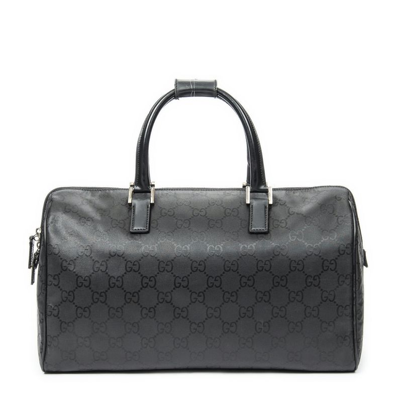 Gucci Travel Line Boston Black GG Nylon Canvas A