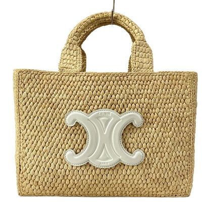 Celine Tote Bag Small Cabas Tais Beige And White Bag