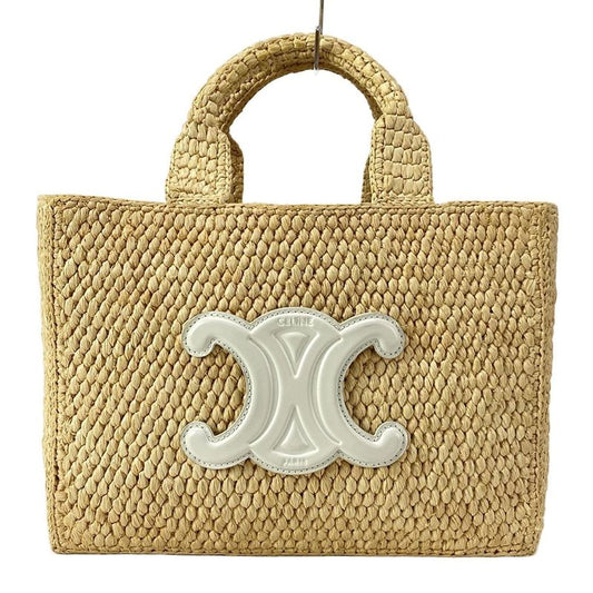 Celine Tote Bag Small Cabas Tais Beige And White Bag