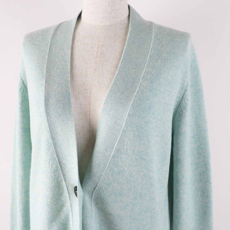 Hermes 2021 100% Cashmere Long Length Knitted Cardigan With Serie Buttons
