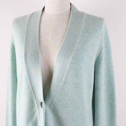 Hermes 2021 100% Cashmere Long Length Knitted Cardigan With Serie Buttons
