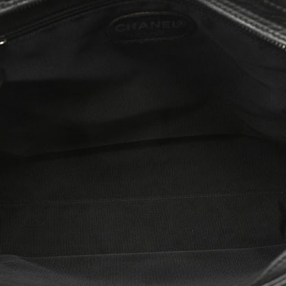 Chanel Shoulder Bag Matelasse Turnlock Lambskin Silver Hardware Black Women's