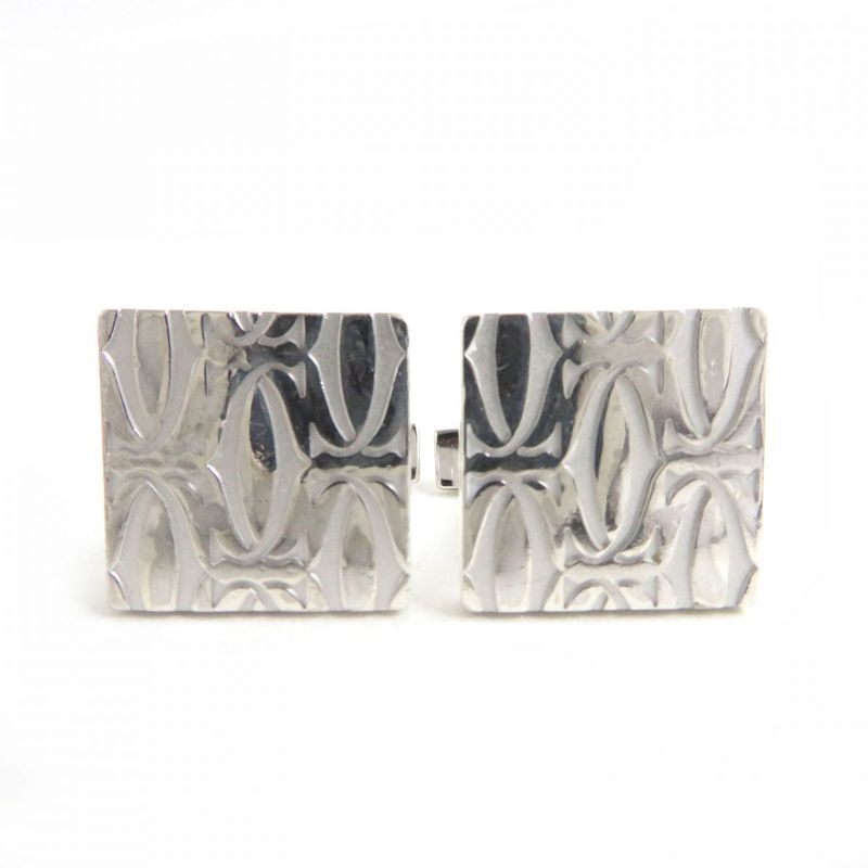 Cartier C2 Motif Happy Birthday Sv925 Square Shape Cufflinks