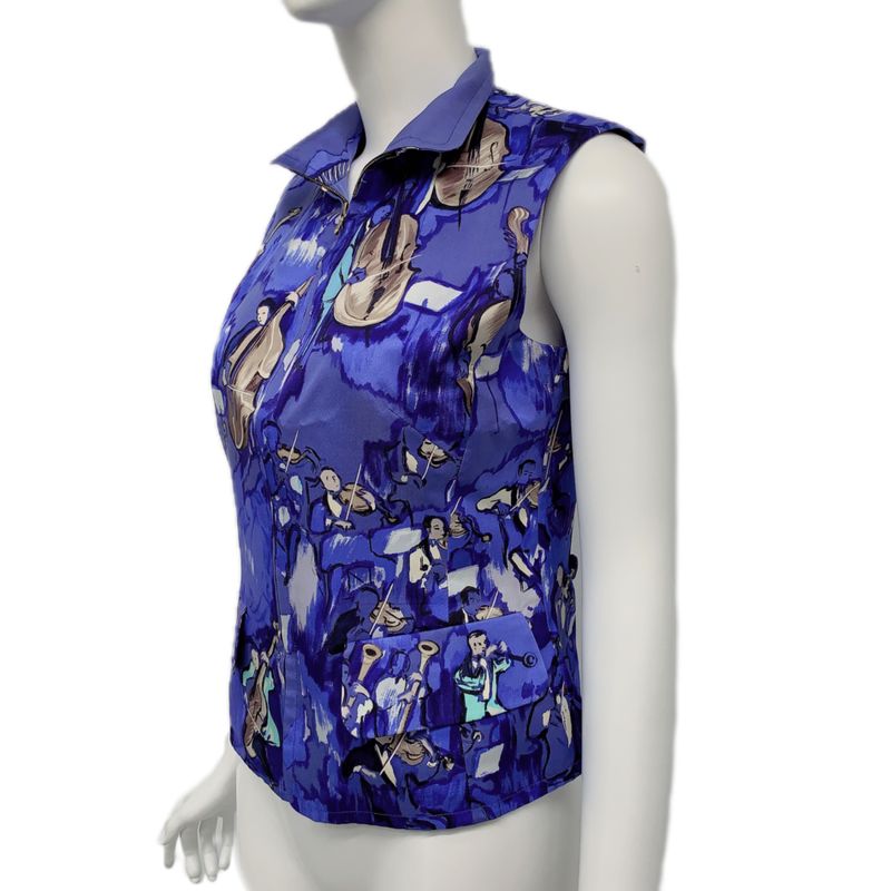 Hermes Concerto Vest Size 38 Blue