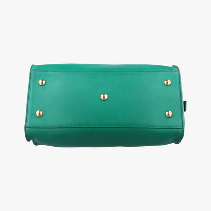 Yves Saint Laurenty Line Petit Cabas Su Green Leather 311210 311210529258