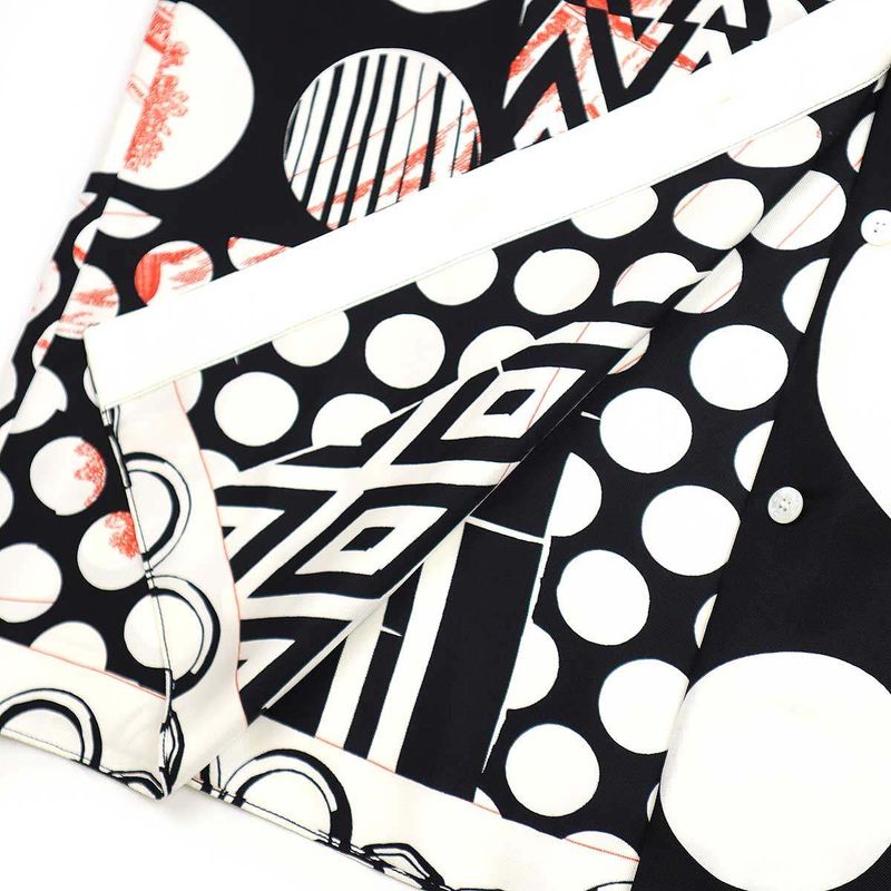 Hermes All-Over Silk Blouse Black 44