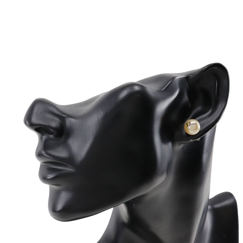 [dior] Christian Dior Pearl And Metal Women's 3.0g Earrings