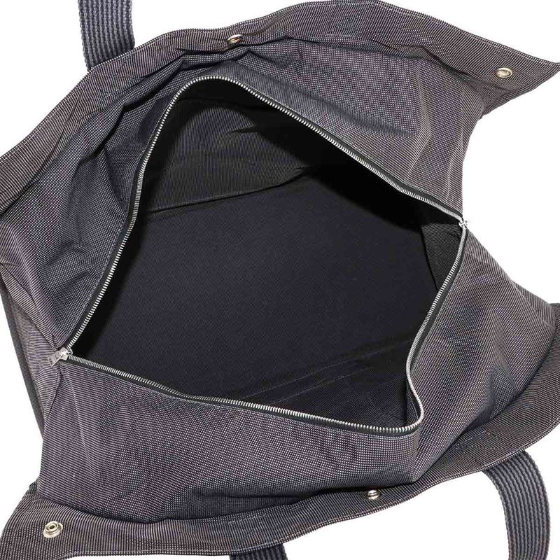 Hermes Herline Tote TGM Bag Canvas Gray Silver Hardware Herline Tote TGM