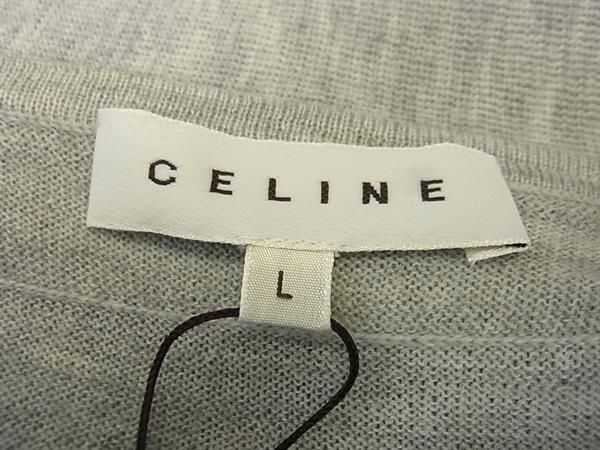 Celine 100% Wool Short Sleeve Knit Top Size Indicated L Clothing Women's Gray