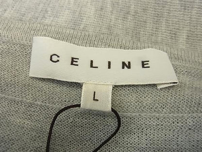 Celine 100% Wool Short Sleeve Knit Top Size Indicated L Clothing Women's Gray