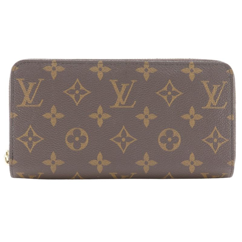 Louis Vuitton Zippy Wallet M42616 Monogram Canvas Brown Unisex Long Wallet